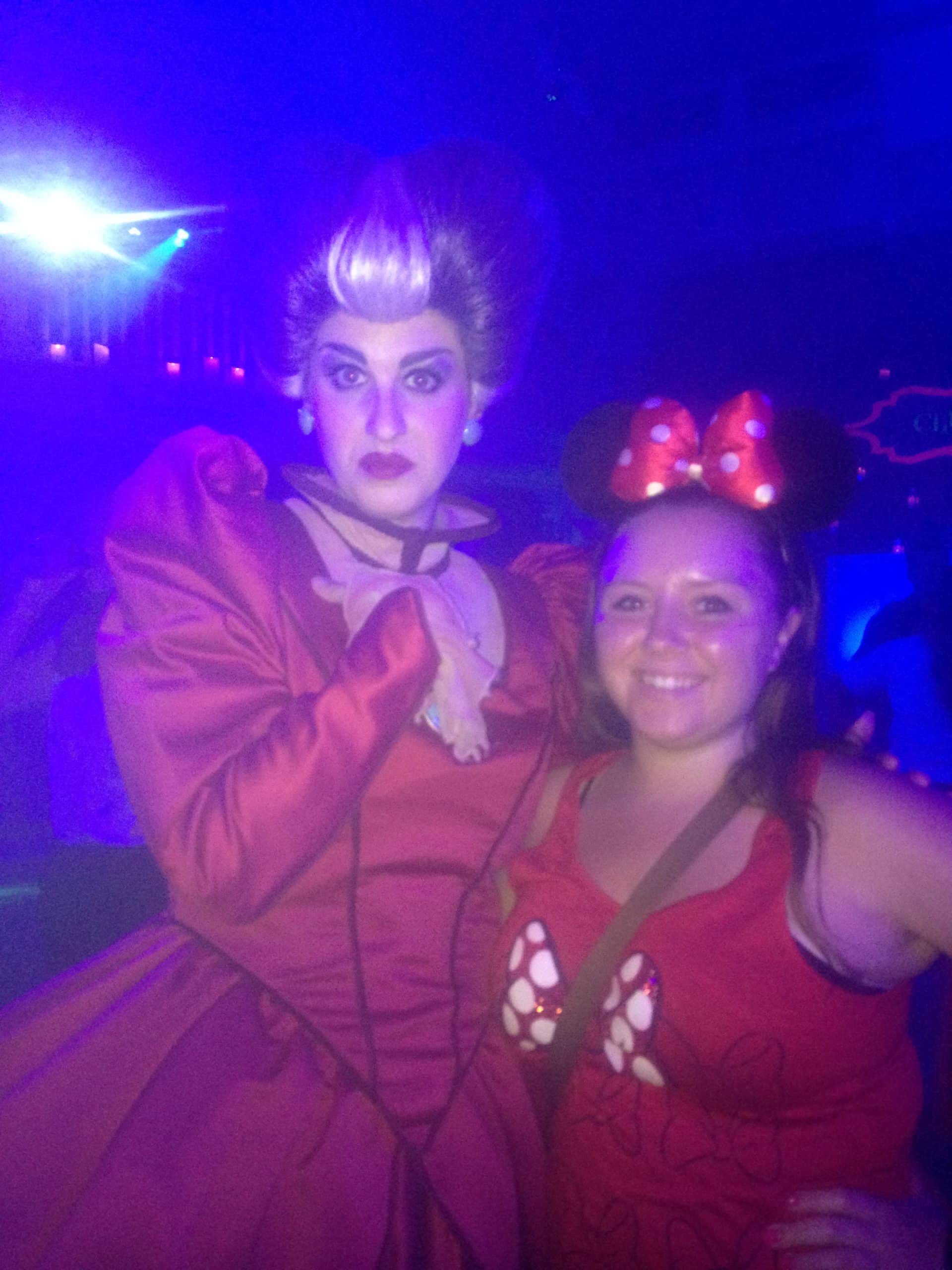 picture of myself with Lady Tremaine at Mickey's Not-So-Scary Halloween Party at Magic Kingdom