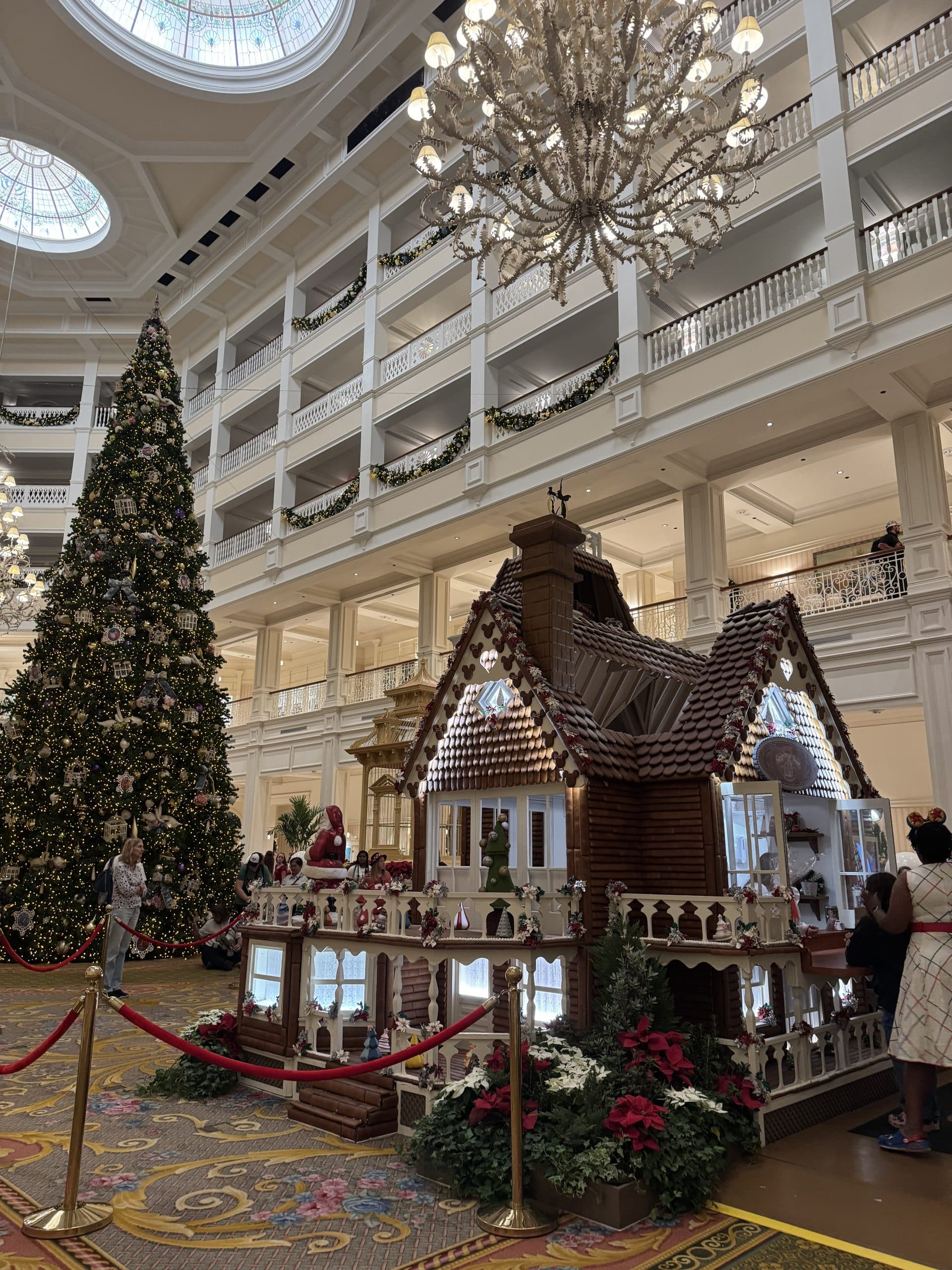 Christmas gingerbread house in the Grand Floridian lobby