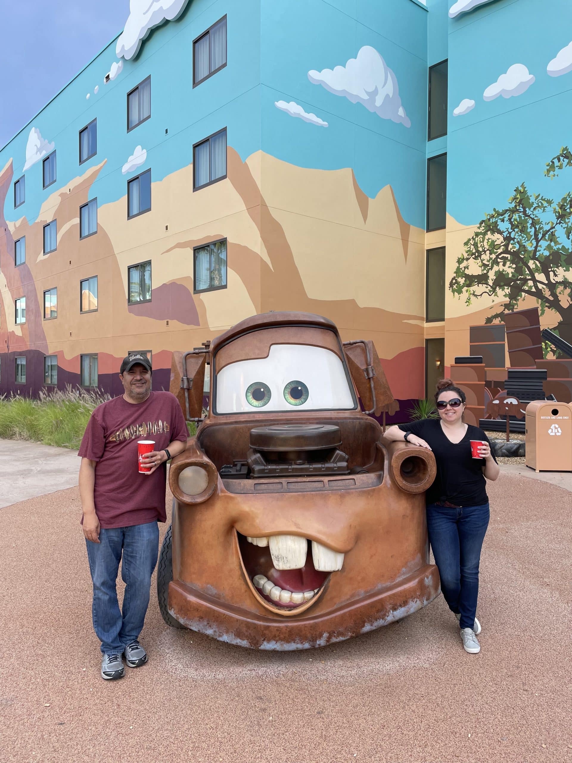 JP and I with Mater from Cars at Art of Animation